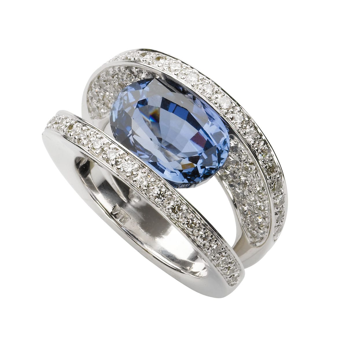 Lionel Meylan Créations - Ring with blue sapphire