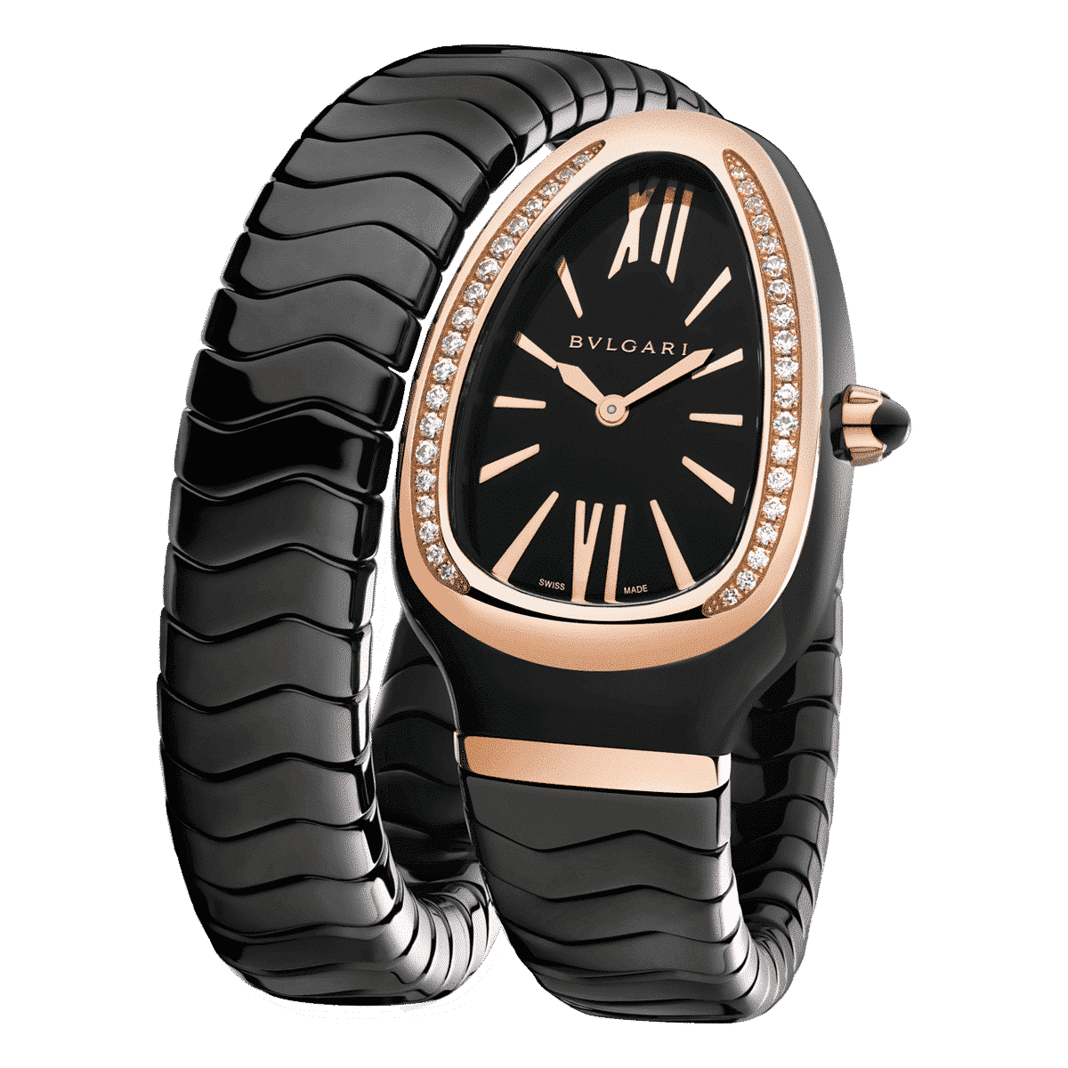 bracelet de la montre bulgari serpenti spiga céramique