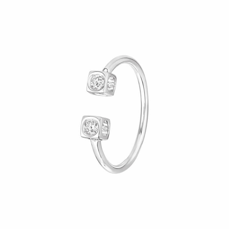 Dinh Van - Le Cube Diamant ring white gold and diamonds