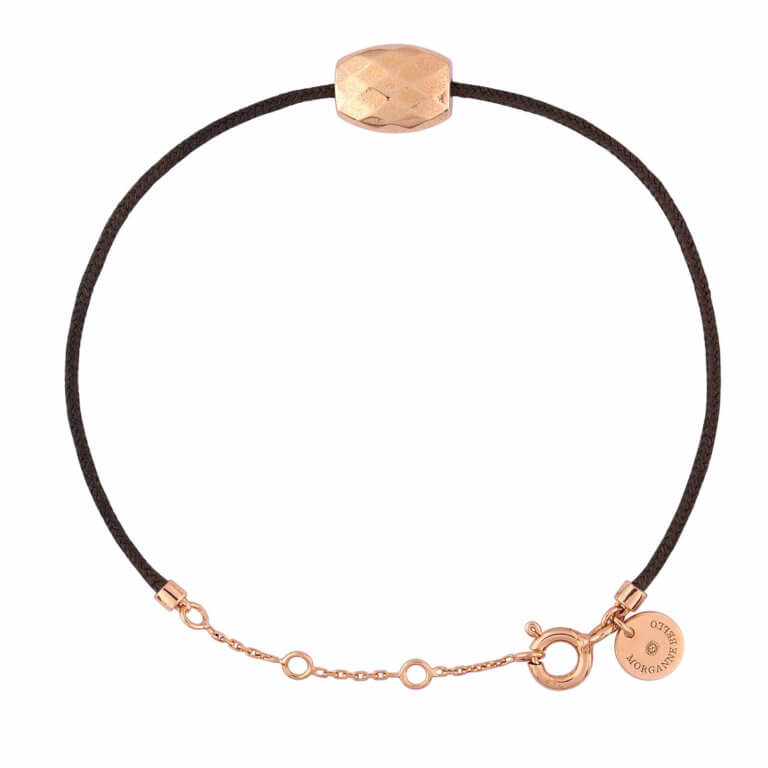 Morganne Bello - Cordon and pink gold bracelet