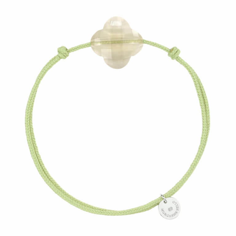 Morganne Bello - NEW Treat light green cord bracelet with a citrine