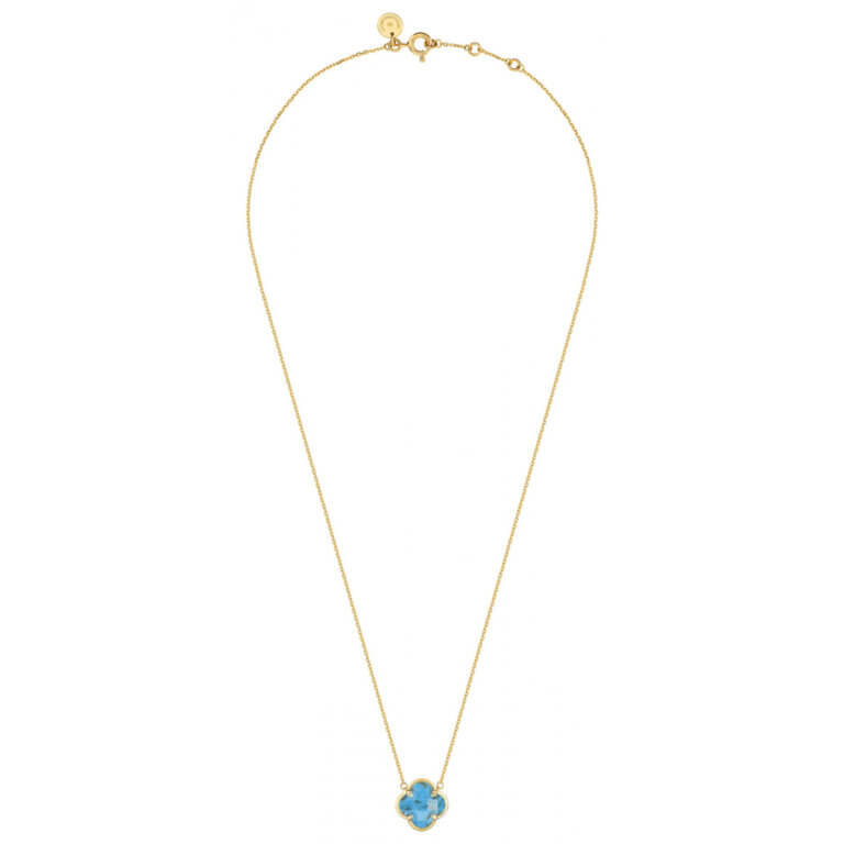 Victoria 750 yellow gold necklace with a turquoise