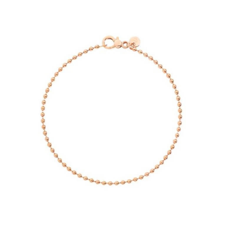 Dodo - Bollicine ball mesh bracelet in 375 pink gold