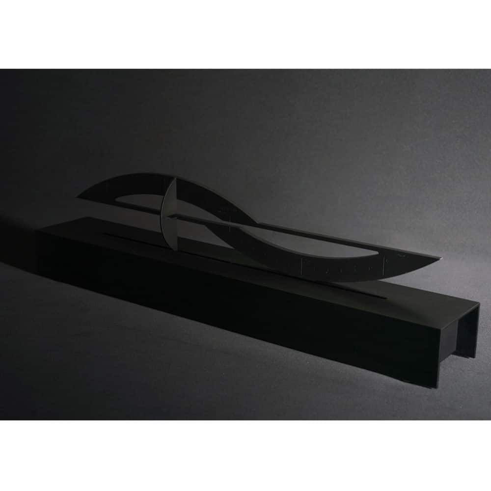 Sculpture of Time brushed black anodized aluminum
