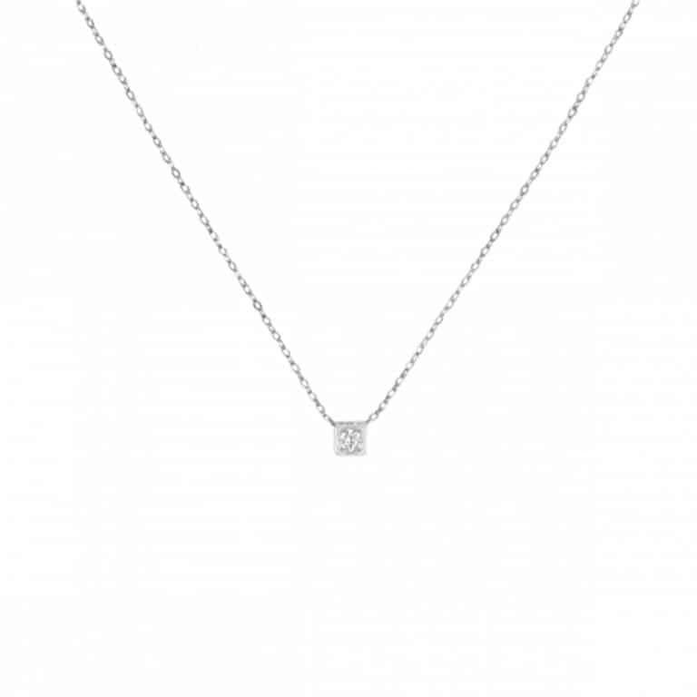 Dinh Van - Le Cube diamant collier en or blanc