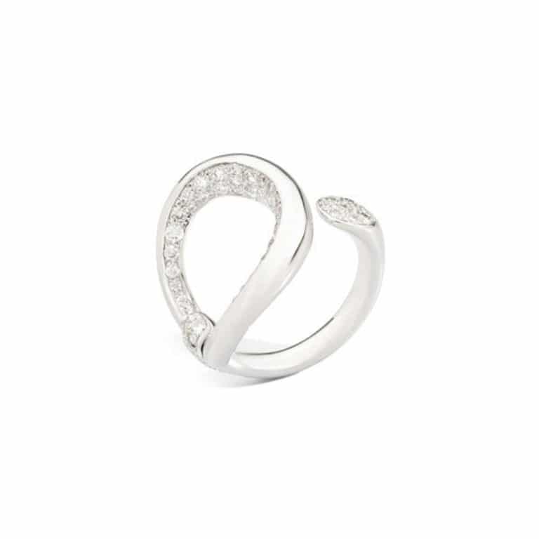 Pomellato - Fantina ring in 750 white gold set with 61 diamonds
