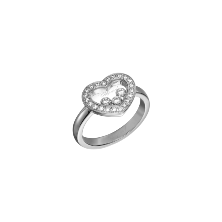 Chopard - Happy Diamonds en or blanc sertie diamants et trois diamants mobiles