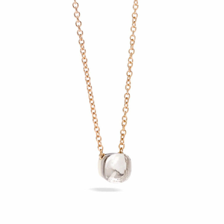 Pomellato - Nudo Classic Necklace in rose gold set with a white topaz