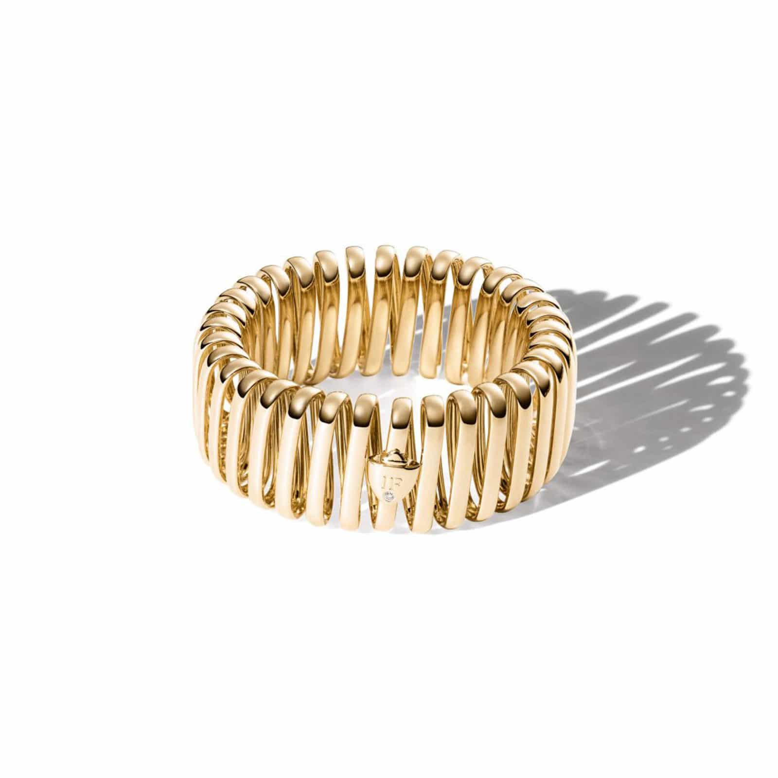 IsabelleFa L'elastique bracelet en or rose 750, 41 tours, serti d'un  diamant - Lionel Meylan
