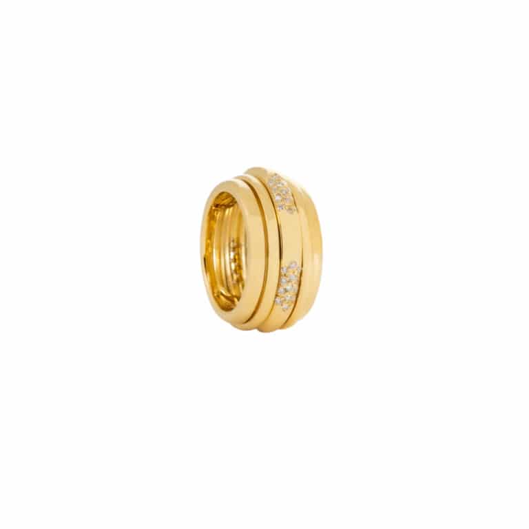 Piaget - Possession ring in 750 yellow gold, 3 mobile rings set with 65 diamonds