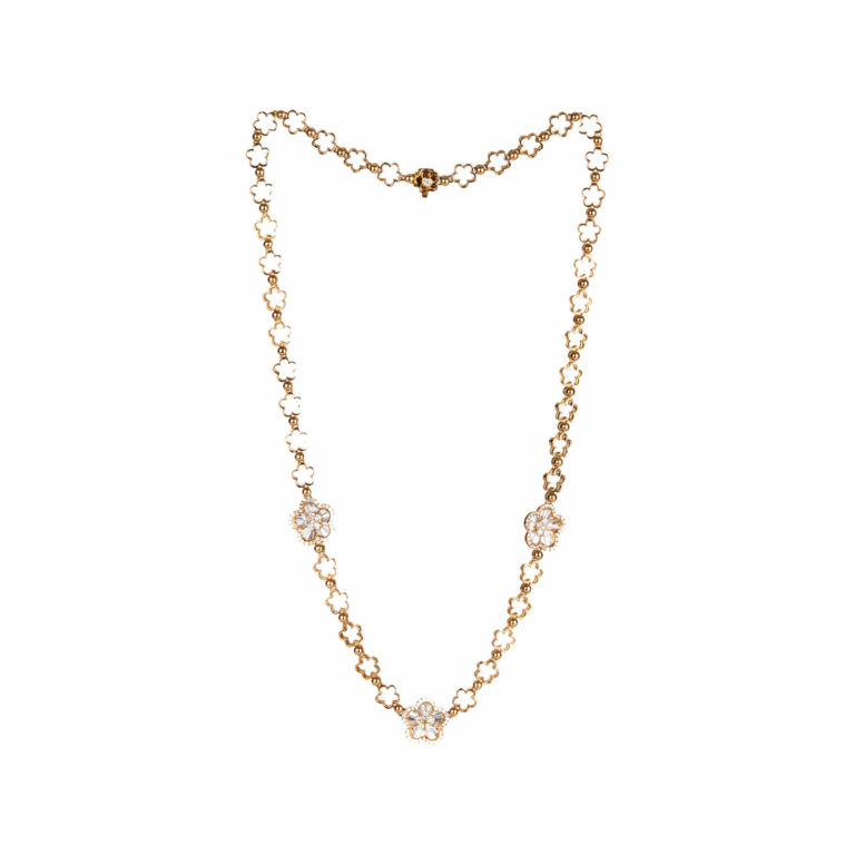 Schreiner “La Fleur” rose gold necklace