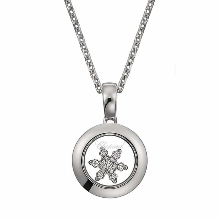 Chopard - Happy Diamonds collier en or blanc avec pendentif flocon de neige sertie de 13 diamants