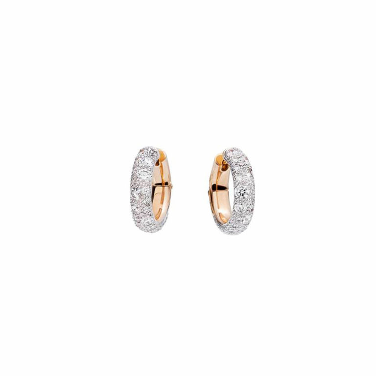 Pomellato - Tango hoops in pink gold set with diamonds