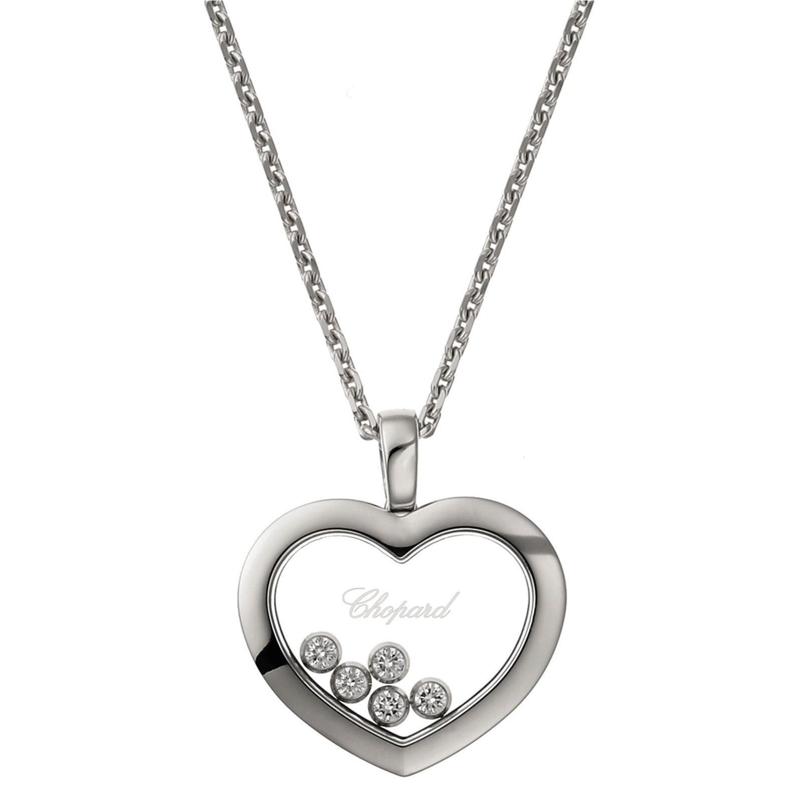Chopard Jewelry Happy Diamonds Triple Halo Circle Pave Bezel Round Diamond  Necklace 799430-1001 | Zadok Jewelers