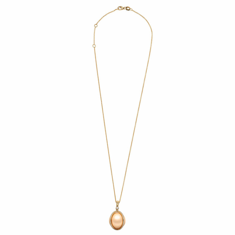 Lionel Meylan Créations - Yellow gold pendant with a South Sea Pearl