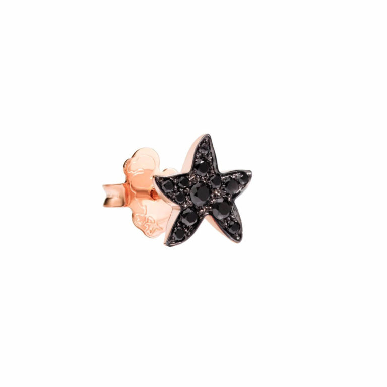Dodo - Stellina earrings set with black diamonds