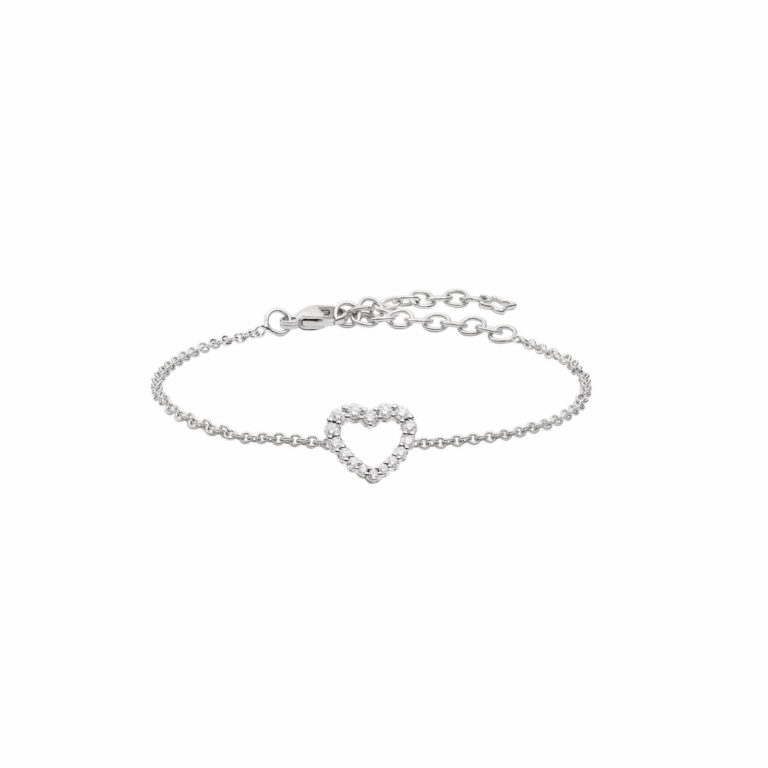 Recarlo - Bracelet Anniversary en or blanc en forme de coeur
