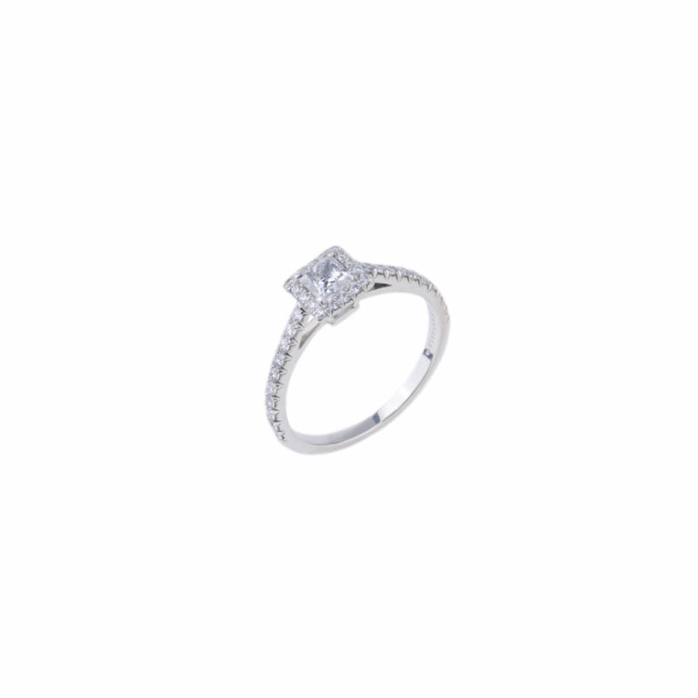 Tiffany & Co - Bague style solitaire platine