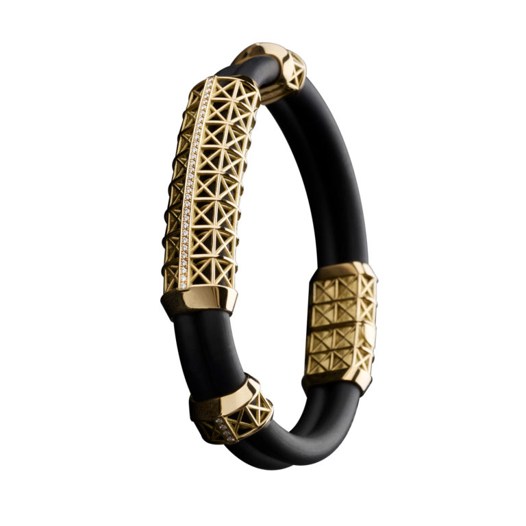 Giberg - Bracelet noir – Edition en or jaune