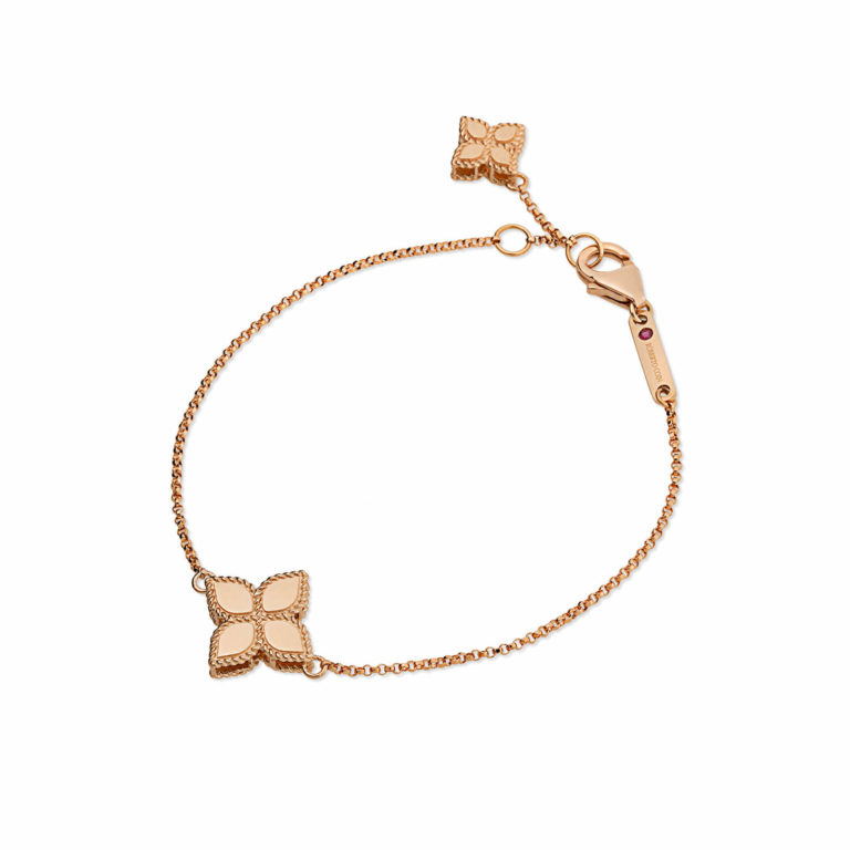 Roberto Coin - Princess Flower pink gold bracelet