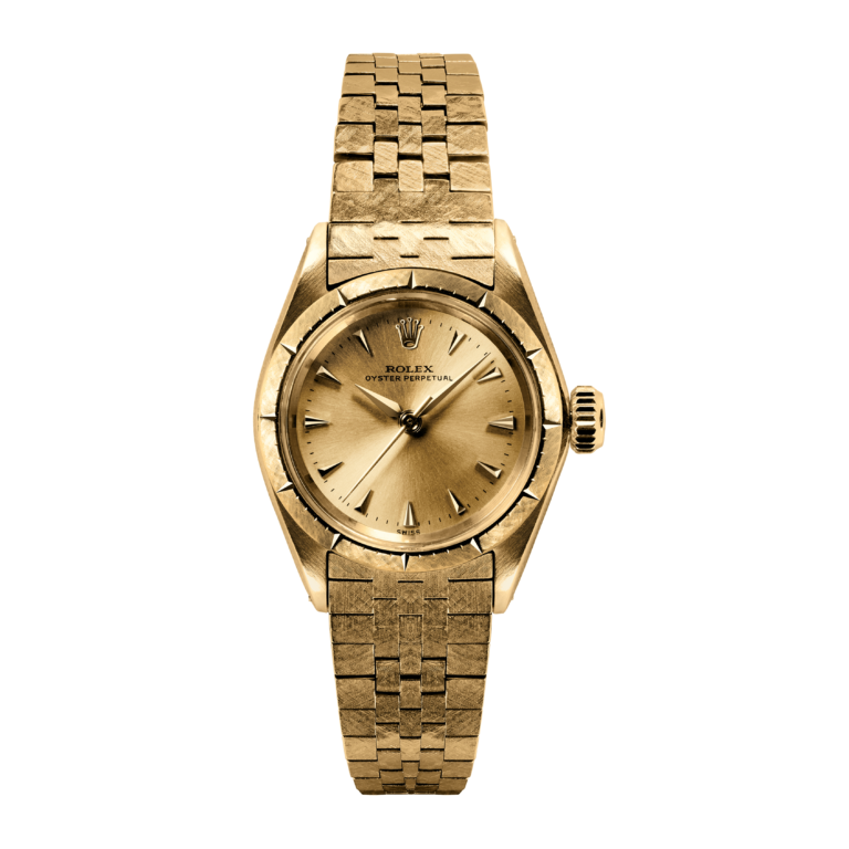ROLEX - RESERVEE – Vintage Oyster Perpetual Lady 24mm or jaune 750
