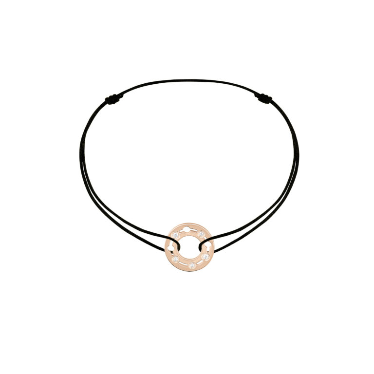 Dinh Van - Pulse bracelet or rose on cord