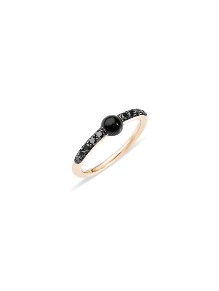 Pomellato - Ring M’Ama Non M’Ama – Pink gold, diamonds and onyx