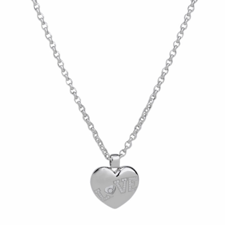 Chopard - Happy Diamonds « Love » collier avec pendentif or blanc
