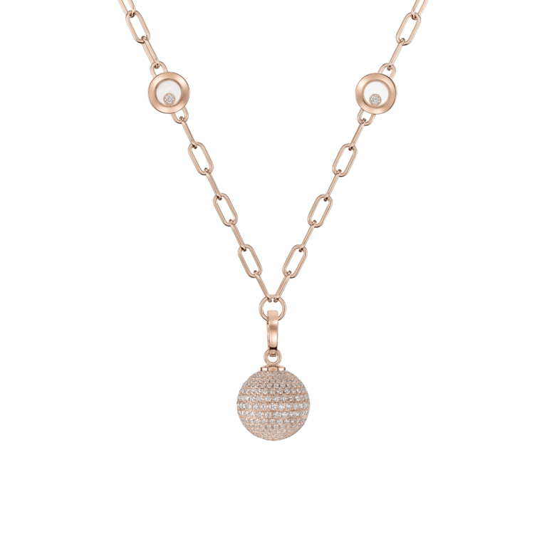 Chopard - Happy Diamonds Planet – Rose Gold and Diamond Necklace