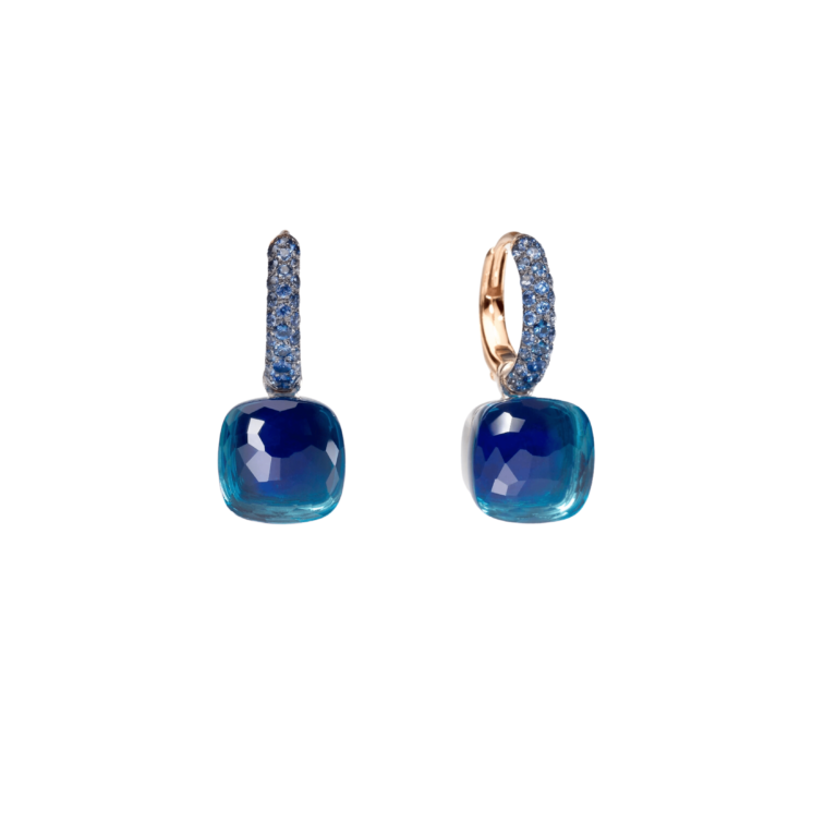 Pomellato - Boucles d’oreille Nudo Classic – Topaze et Lapis-Lazuli
