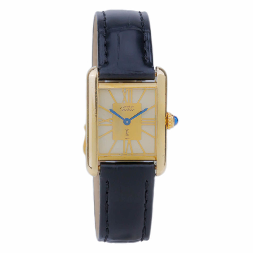 Tank Vintage mouvement quartz boitier vermeil