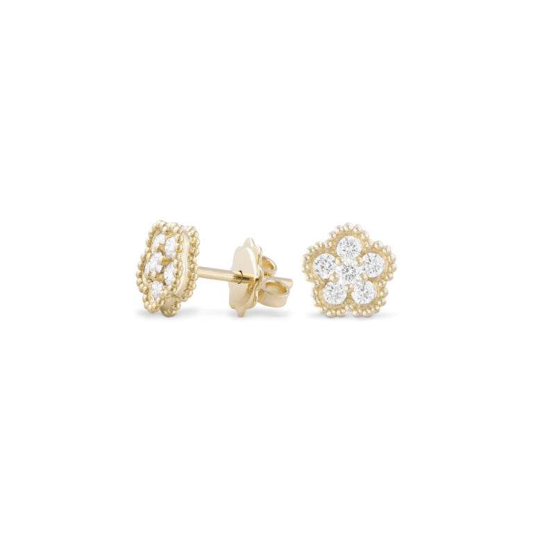 Piero Milano - Flowers earrings with diamonds