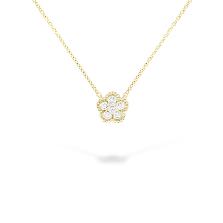 Piero Milano - Flower necklace with diamonds