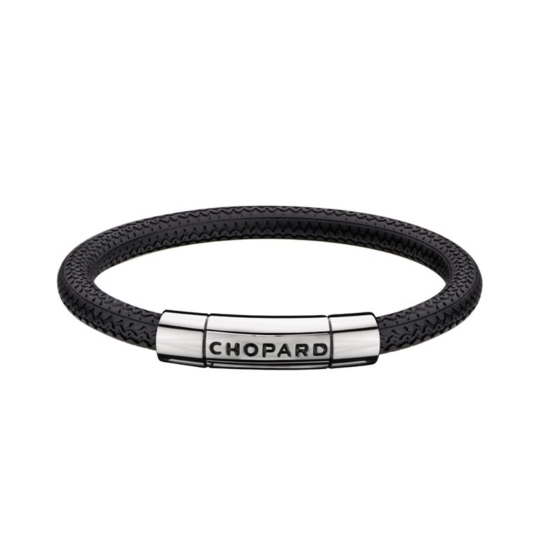 Chopard - Mille Miglia Classic Racing bracelet in rubber – palladium-coloured polished stainless steel clasp