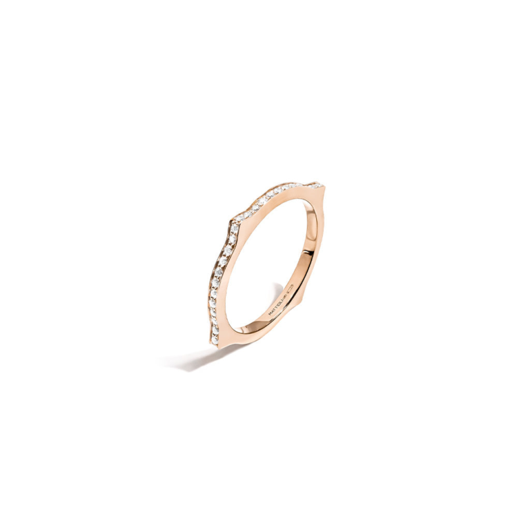 Mattioli - Eve_r pink gold ring with diamonds