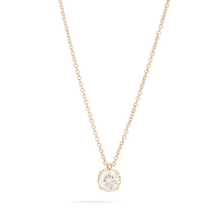 Recarlo - Yellow gold necklace with brilliant-cut diamond