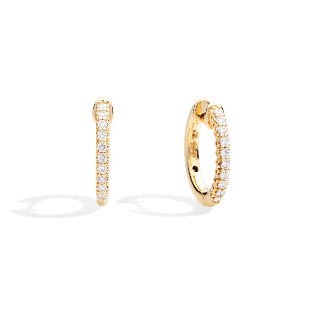 Earrings in yellow gold
