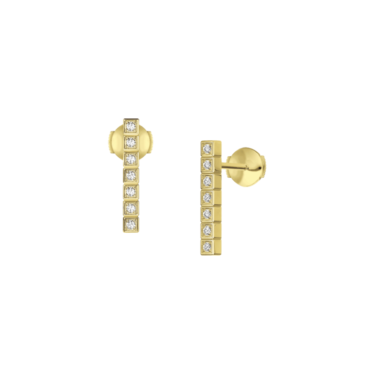 Chopard - Ice Cube earrings – in yellow gold and diamonds