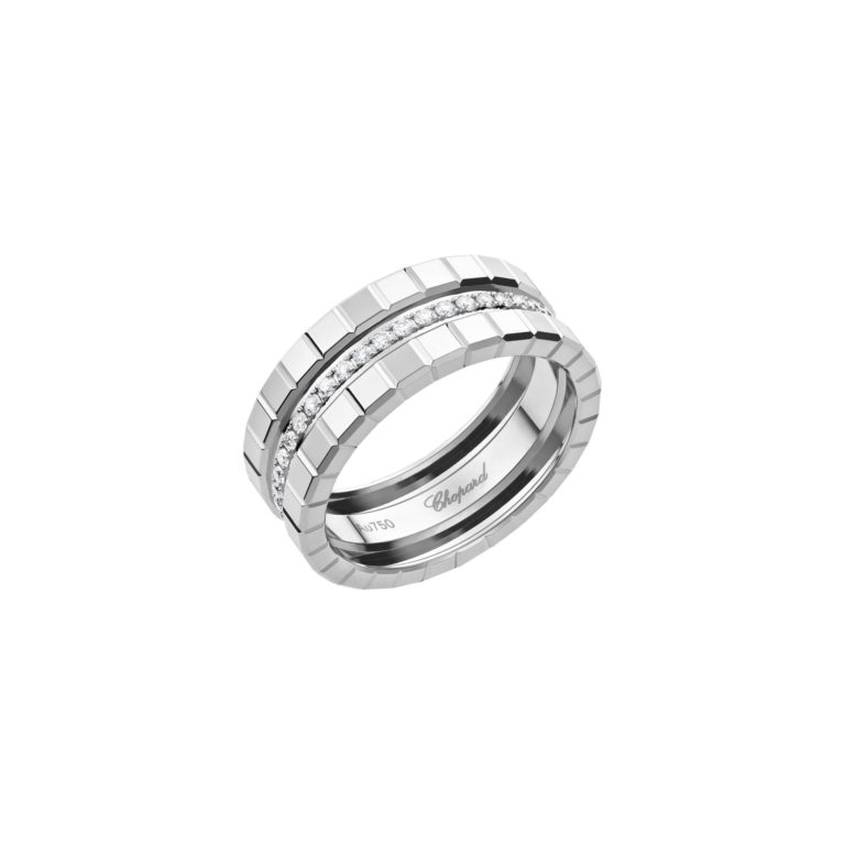 Chopard - Bague Ice Cube en or blanc et diamants