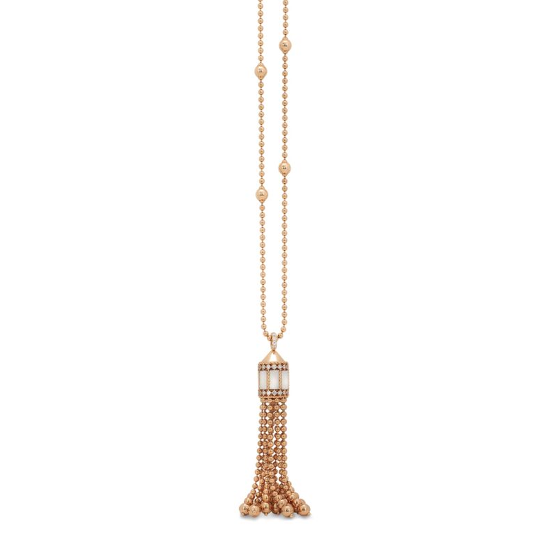 Roberto Coin - Art Deco – Sautoir in pink gold, white mother-of-pearl and diamonds