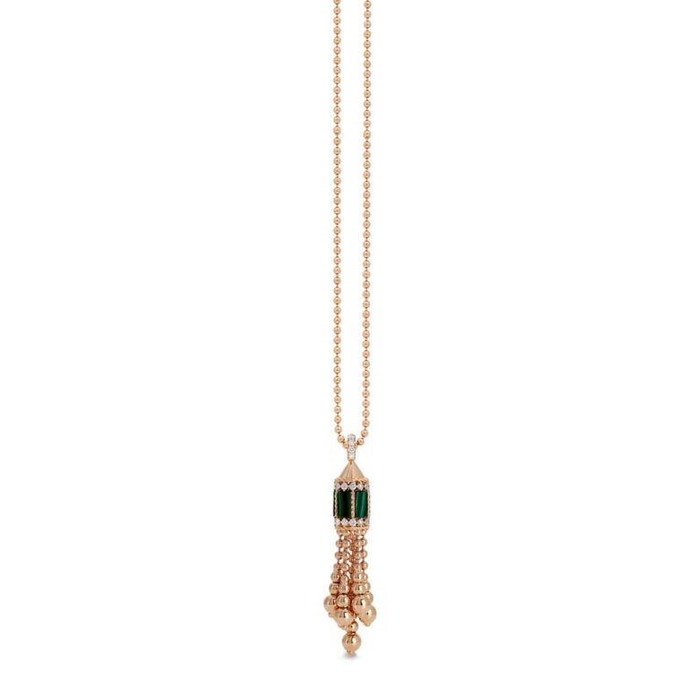 Roberto Coin - Art Déco – Collier en or rose, malachite et diamants