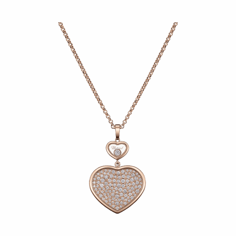 Chopard - Happy Hearts pendentif en or rose et diamants