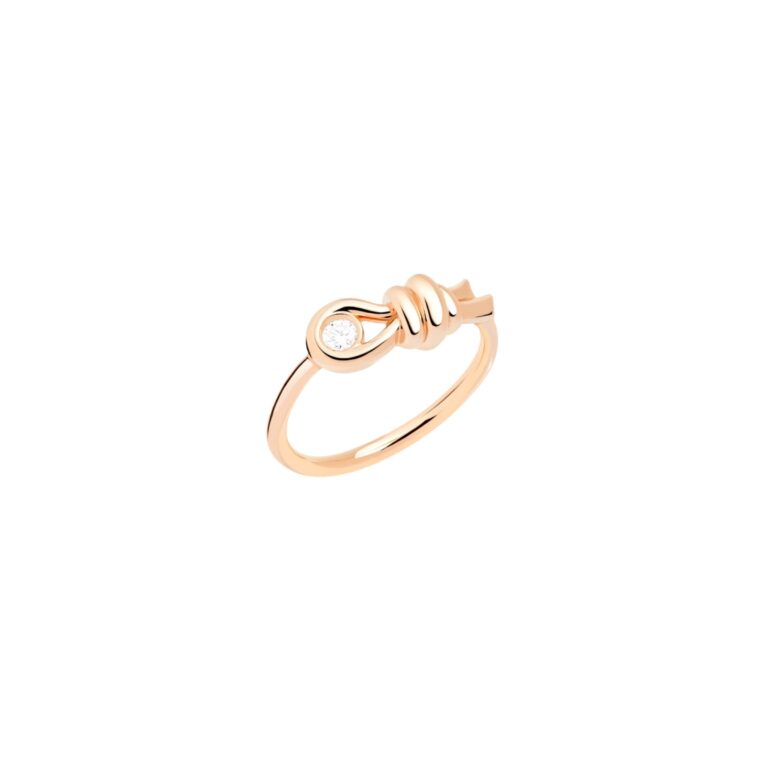 Dodo - Nodo ring in pink gold with diamond