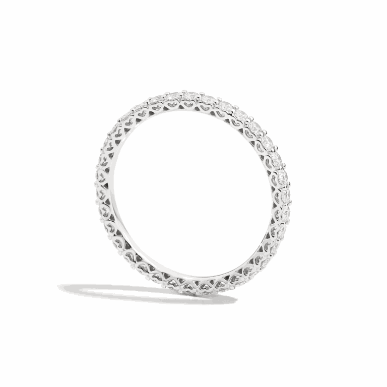 Recarlo - Bague en or blanc serti de diamants total 0.74