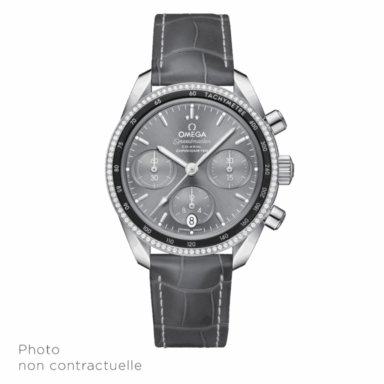 OMEGA - Speedmaster 38 – 38 mm, acier sur bracelet en cuir