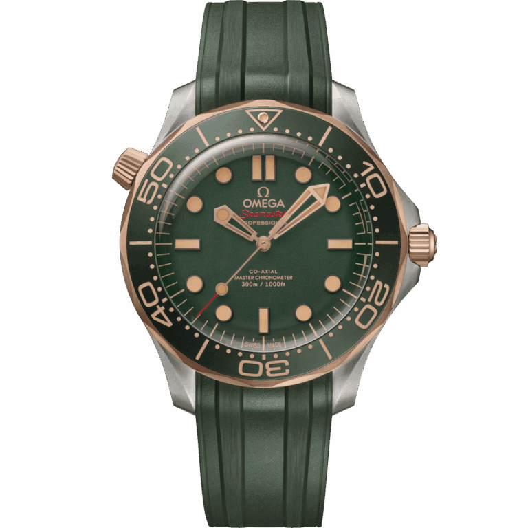 OMEGA - Seamaster Diver 300M 42 mm, Titane – Bronze gold sur Bracelet caoutchouc