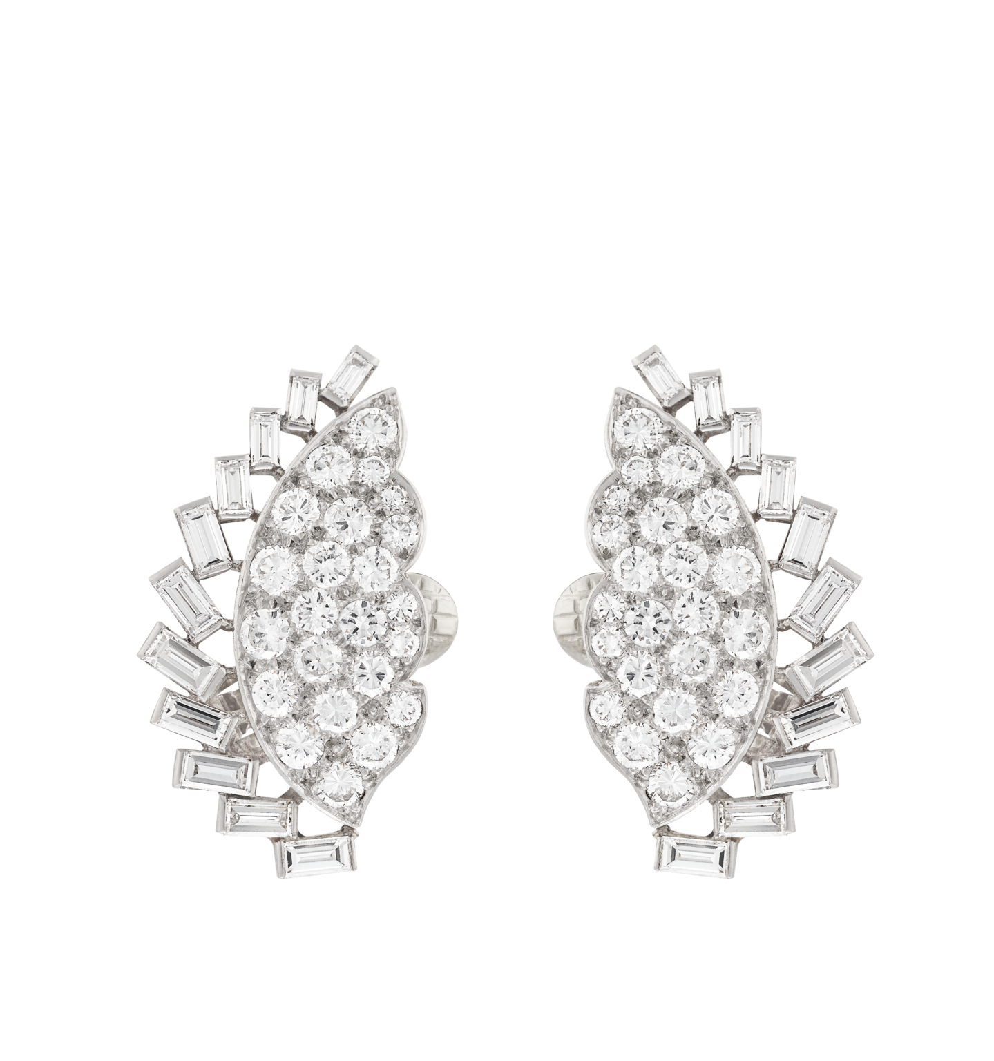 Cartier London boucles d'oreilles or blanc diamants | Lionel Meylan